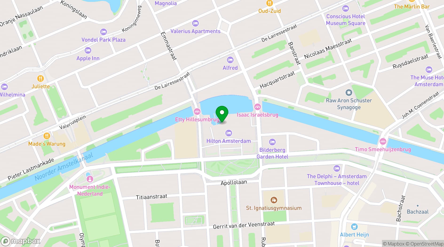 Map showing Half Moon Lounge