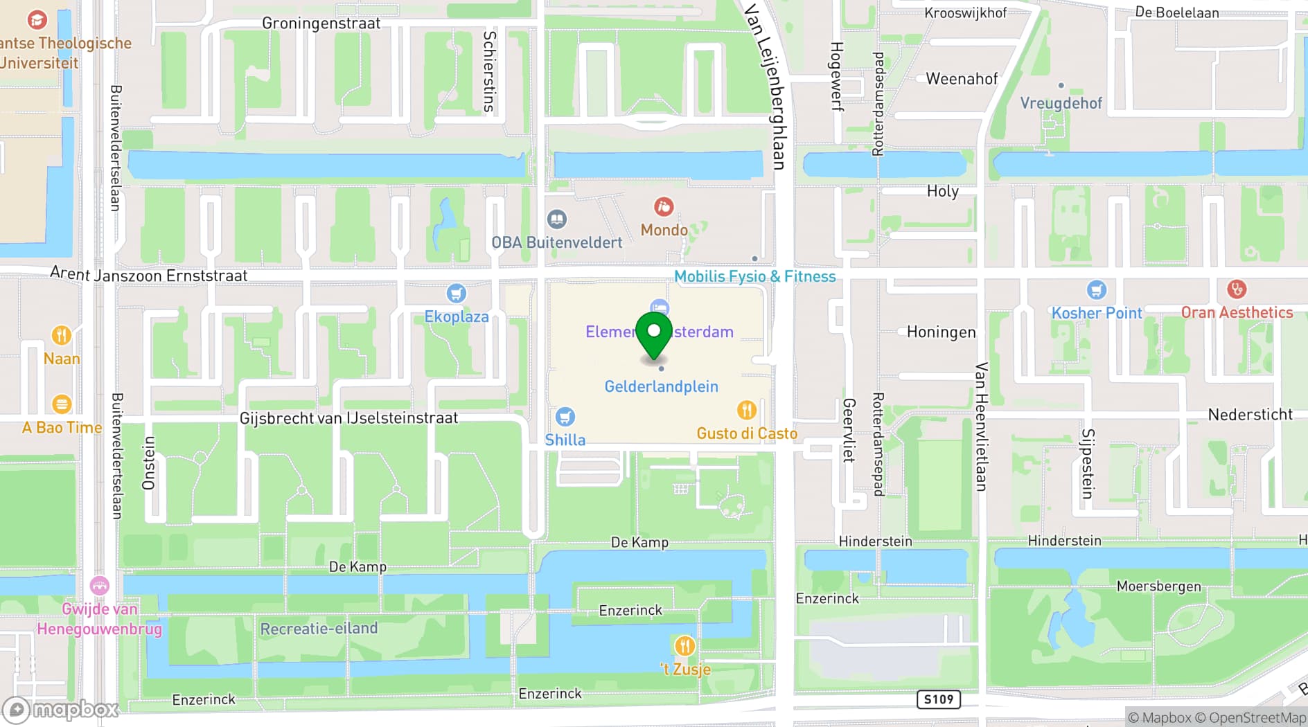 Map showing Element Amsterdam