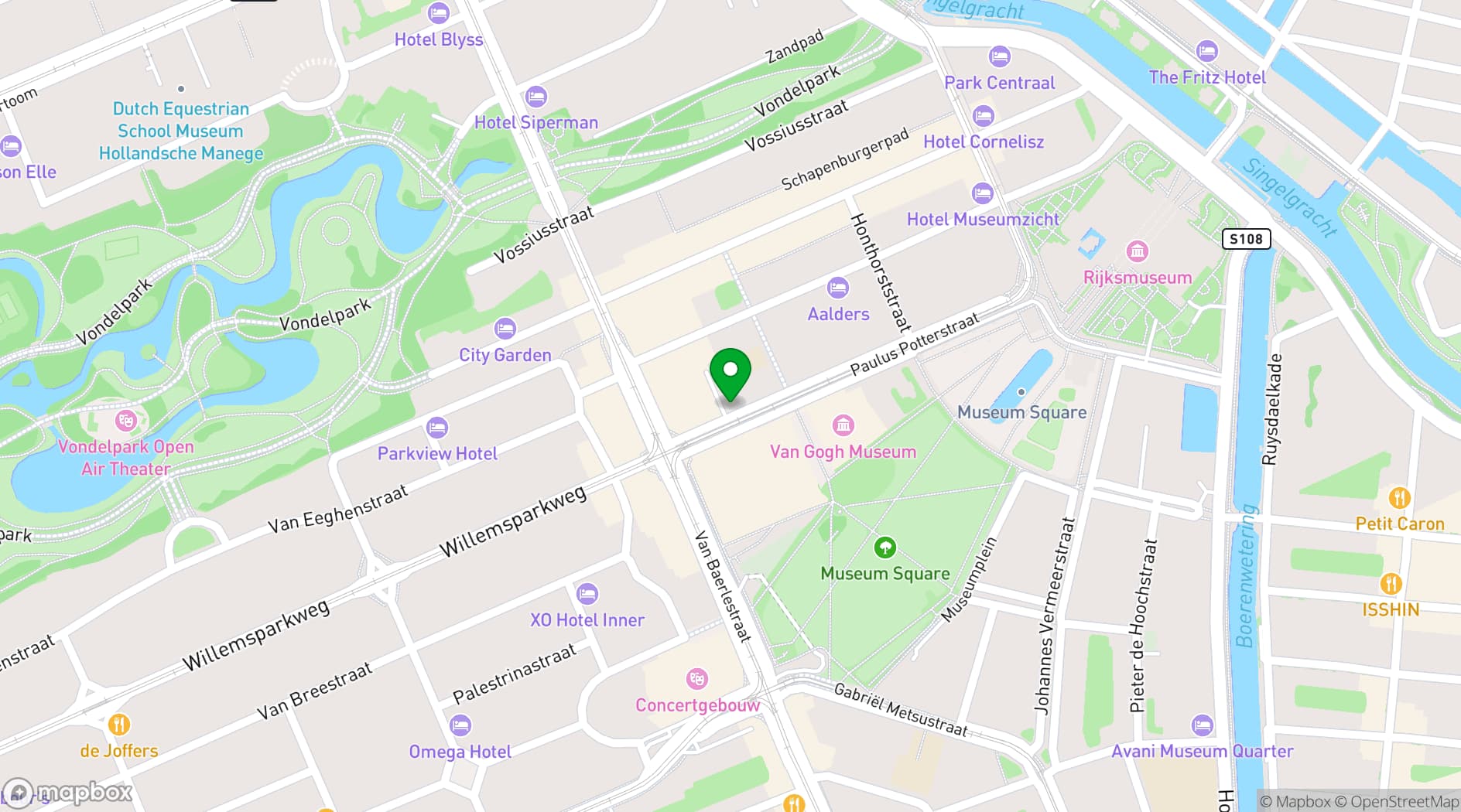Map showing Conservatorium