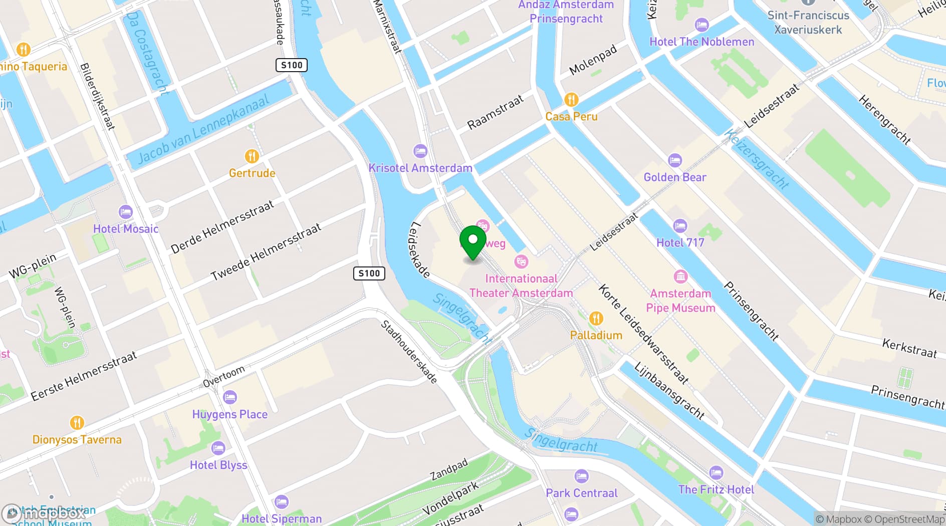 Map showing De la Mar