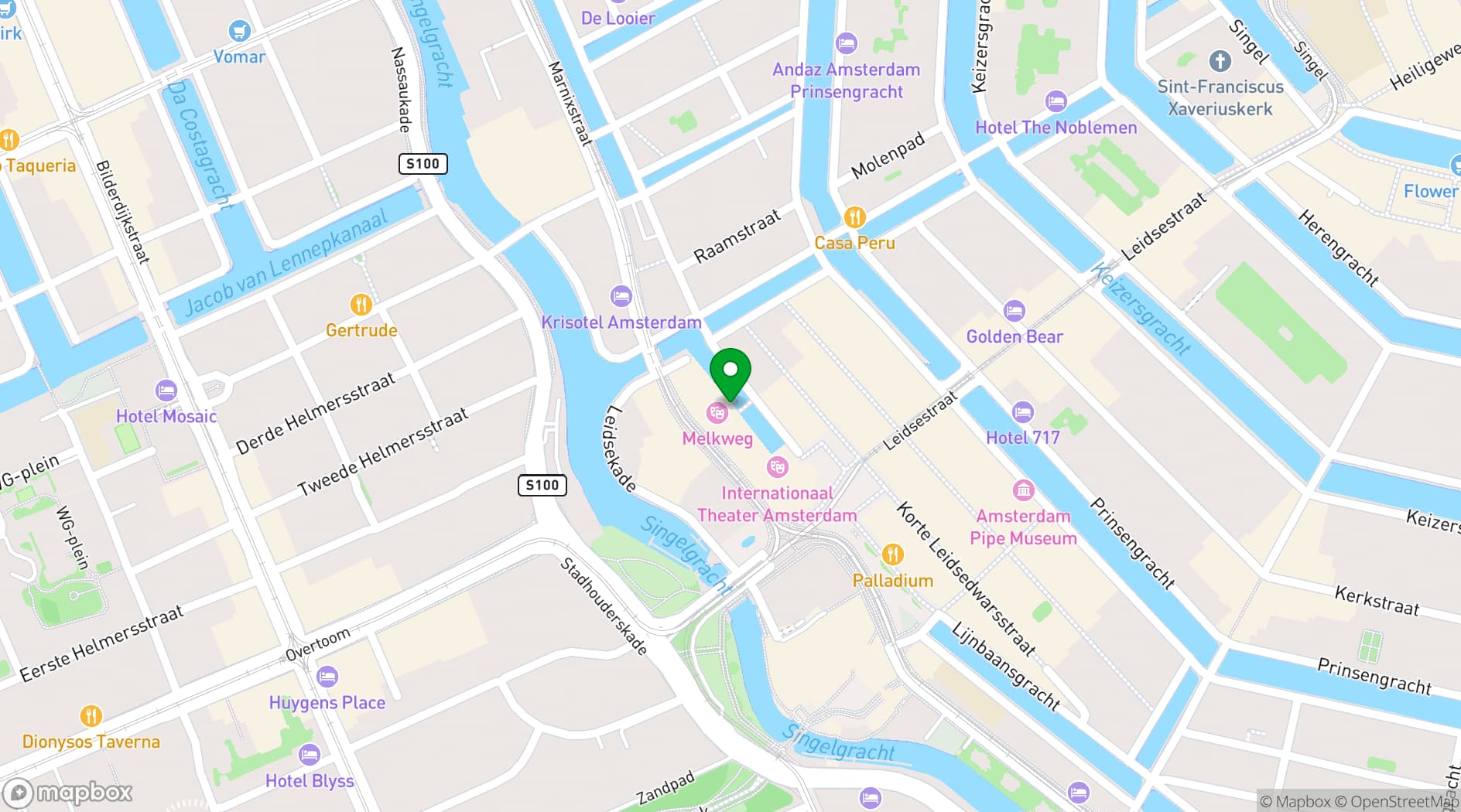 Map showing Melkweg