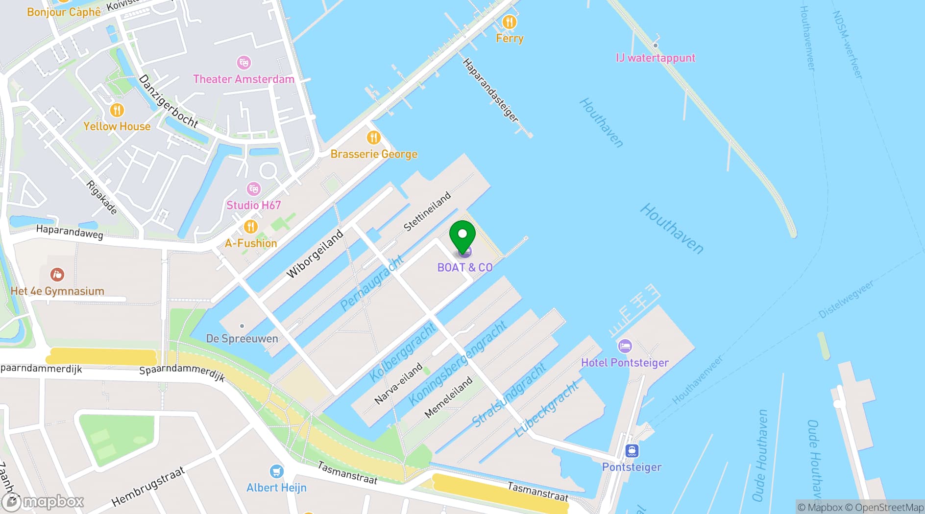 Map showing Vessel