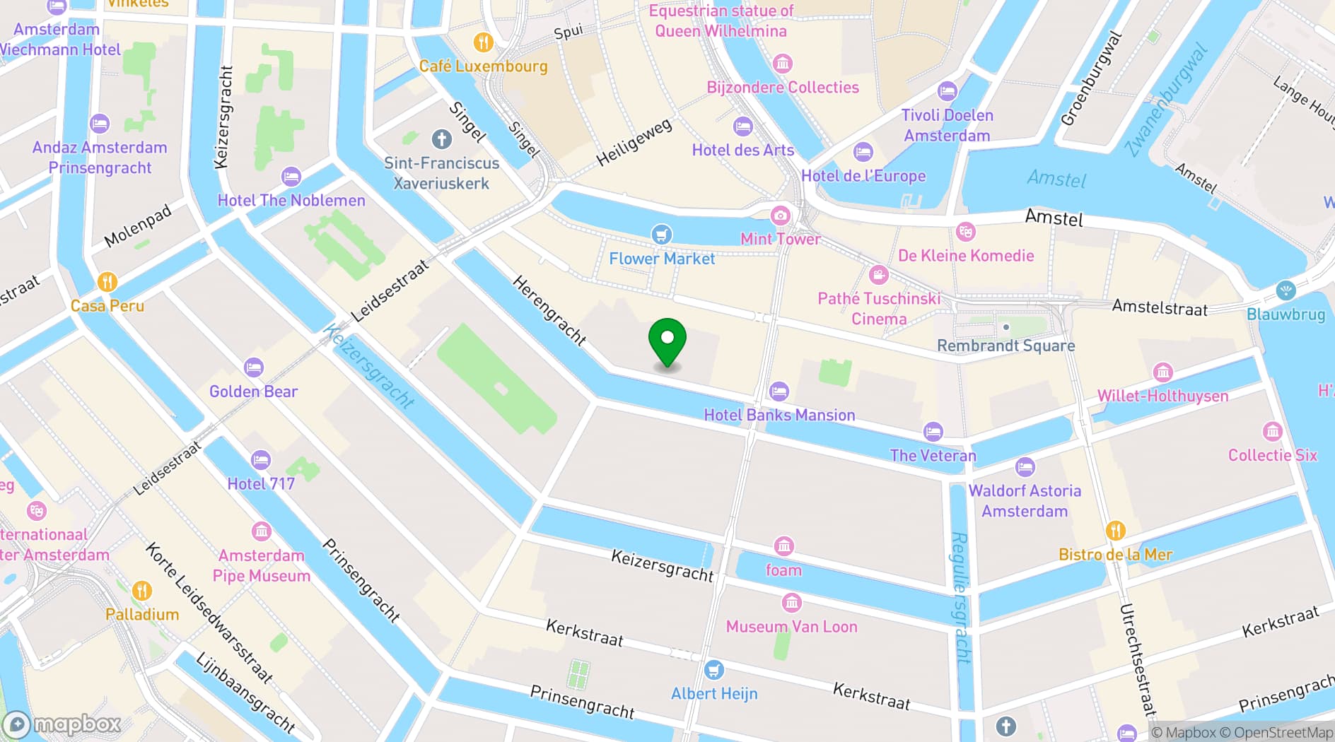 Map showing Jaap's Private Dining