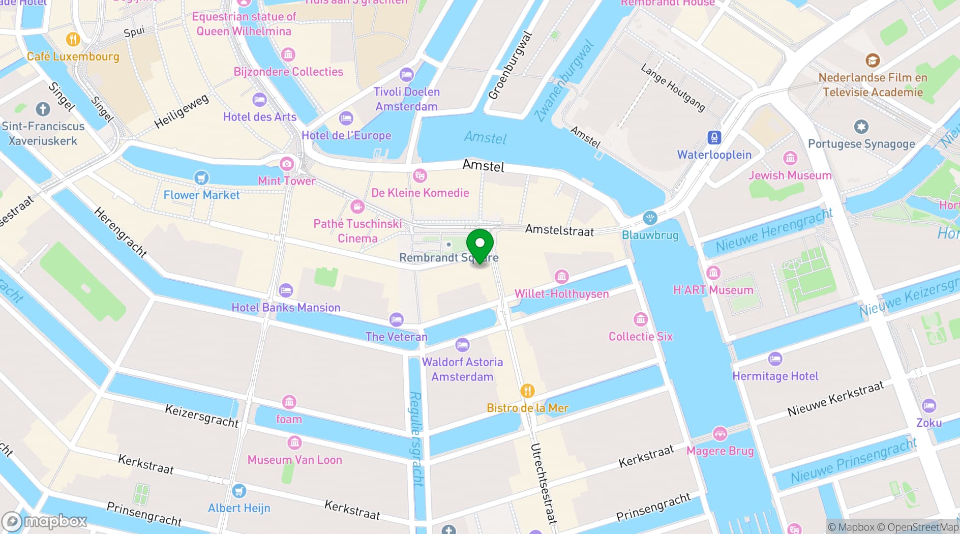 Map showing Royal Amsterdam