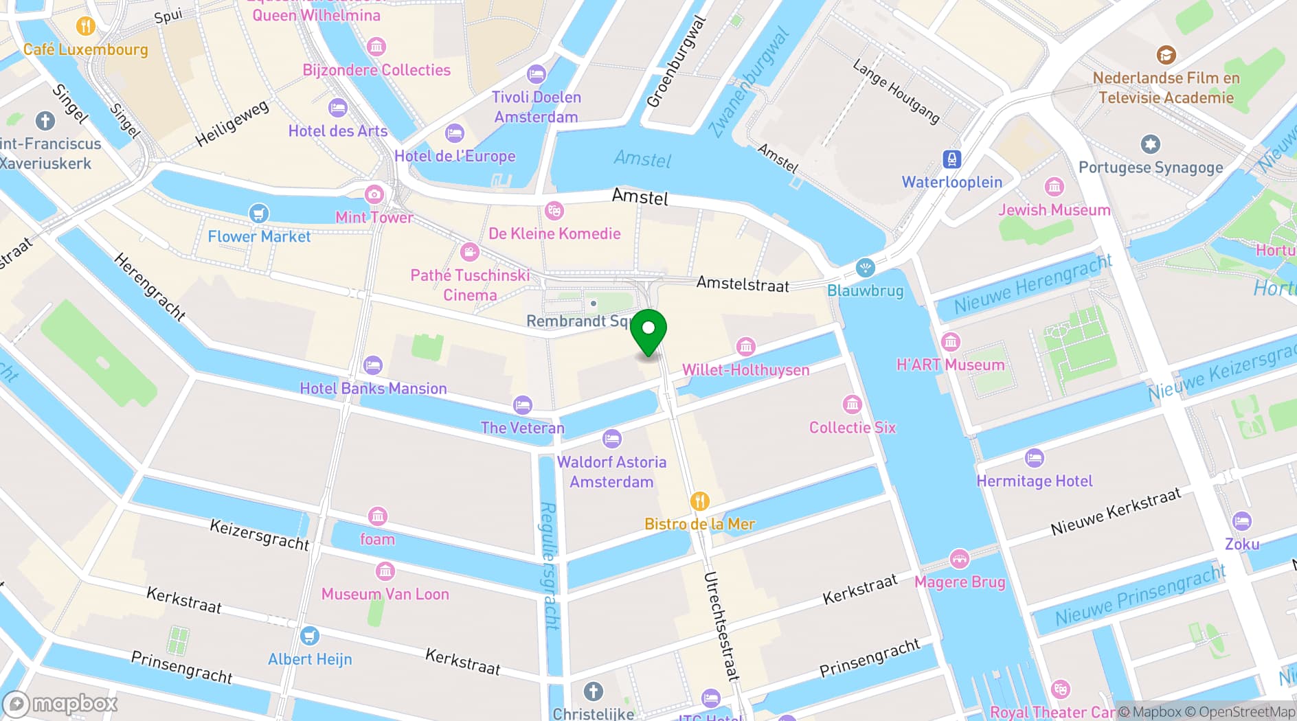 Map showing Oche Amsterdam