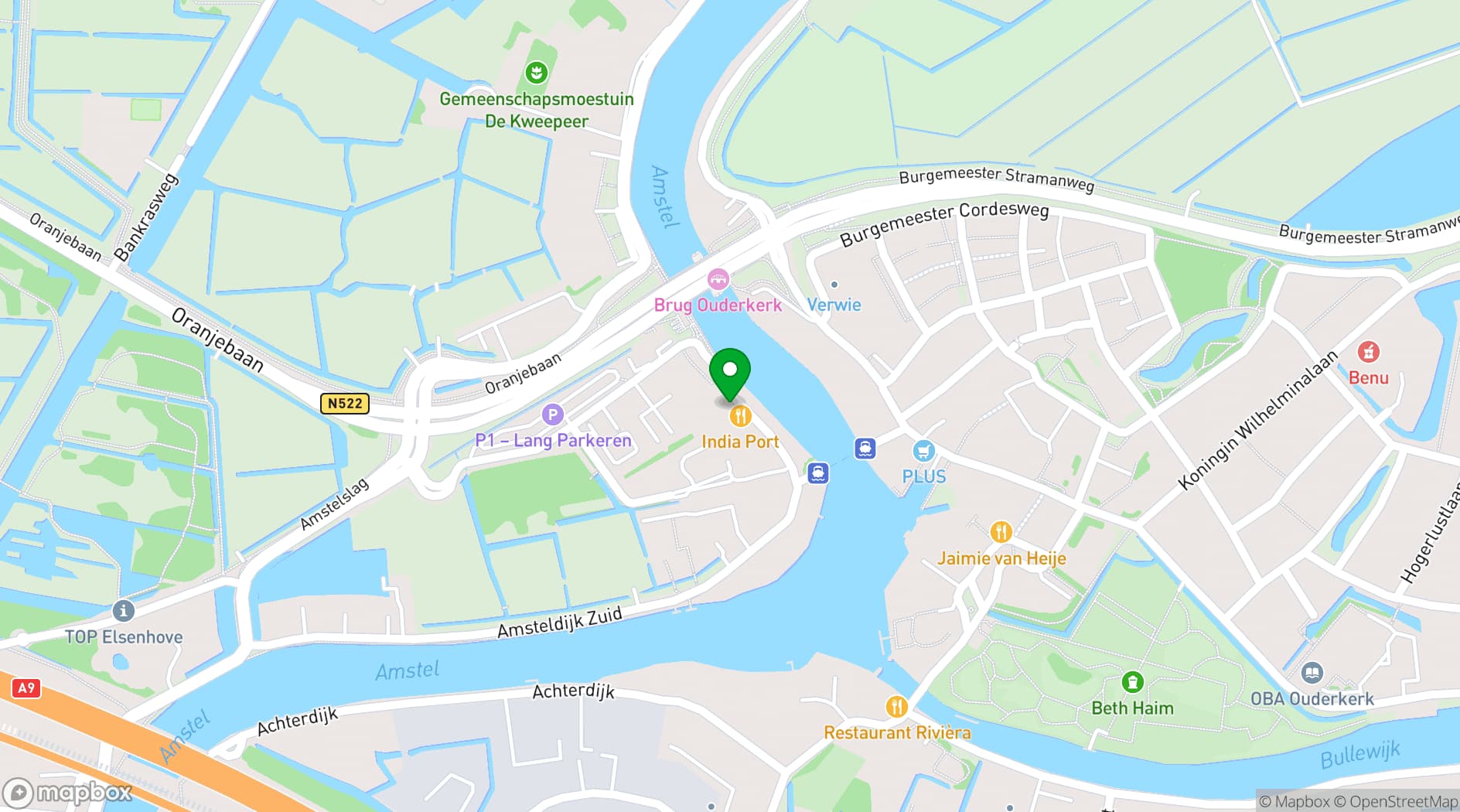 Map showing Brasserie Paardenburg