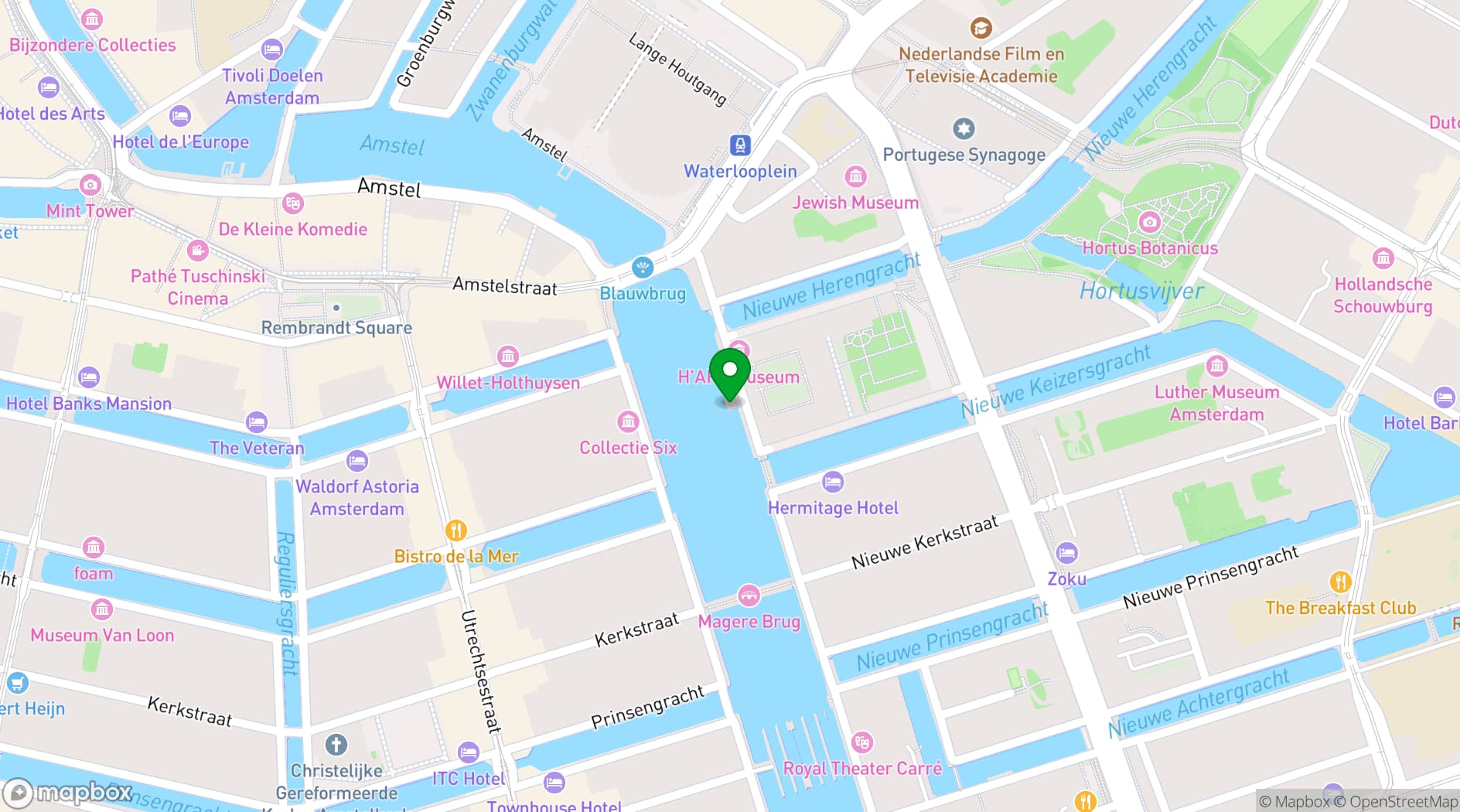 Map showing Boat Amsterdam