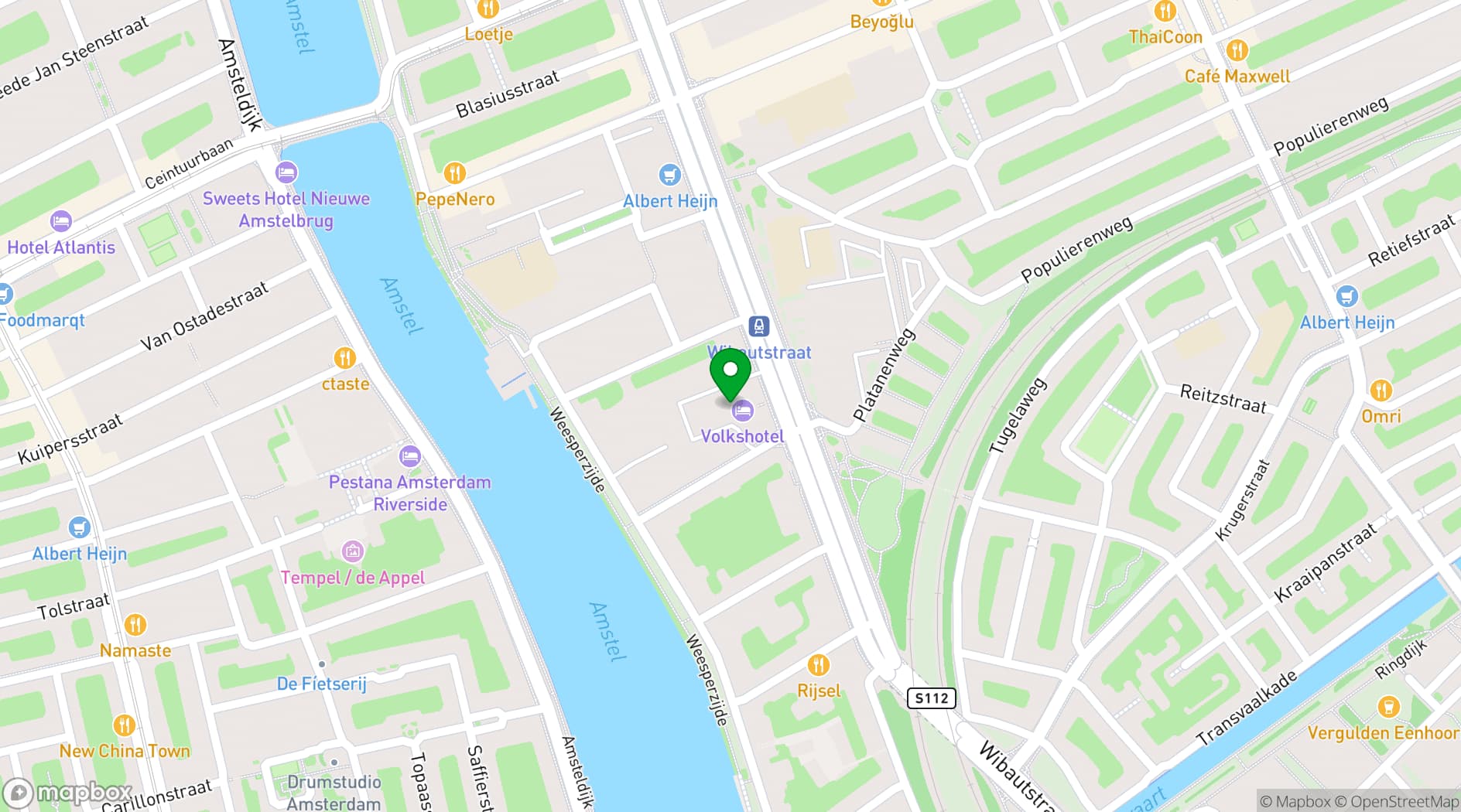 Map showing Volkshotel
