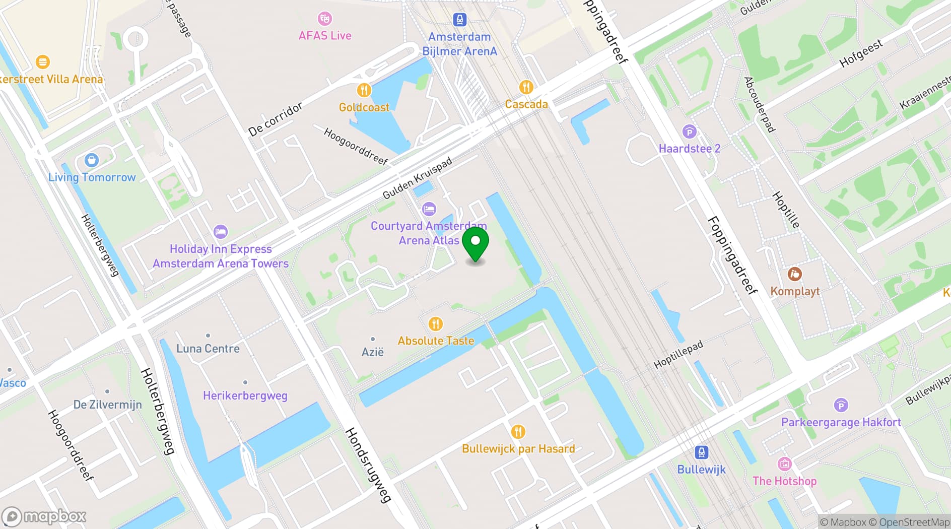 Map showing BCN Amsterdam