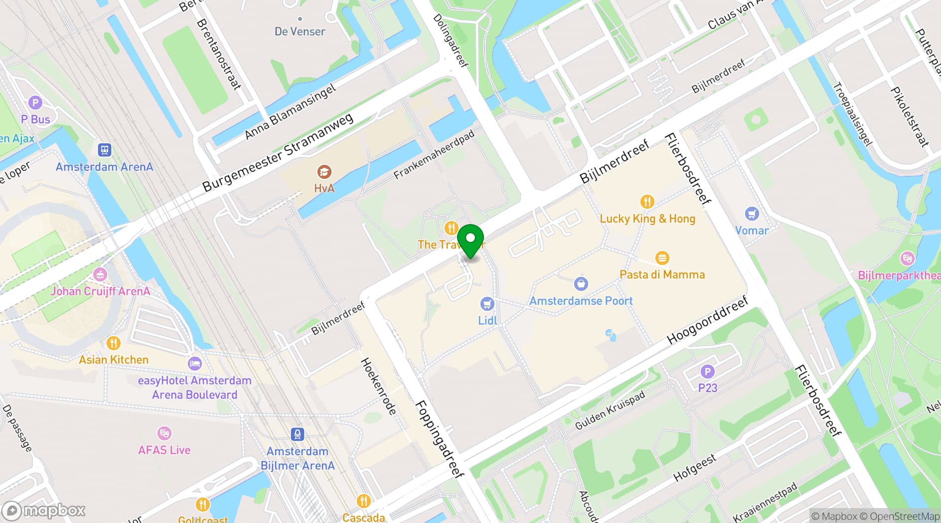 Map showing Amsterdamse Poort