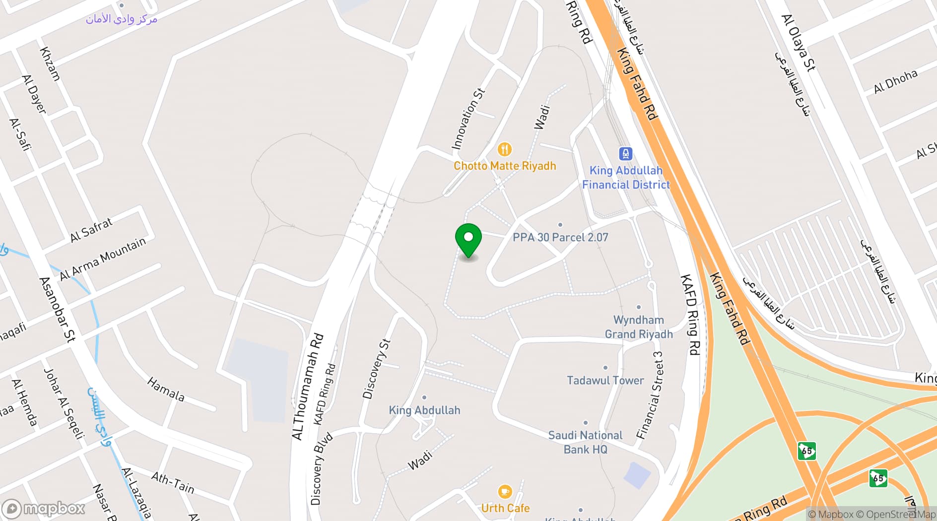 Map showing Zuma Riyadh