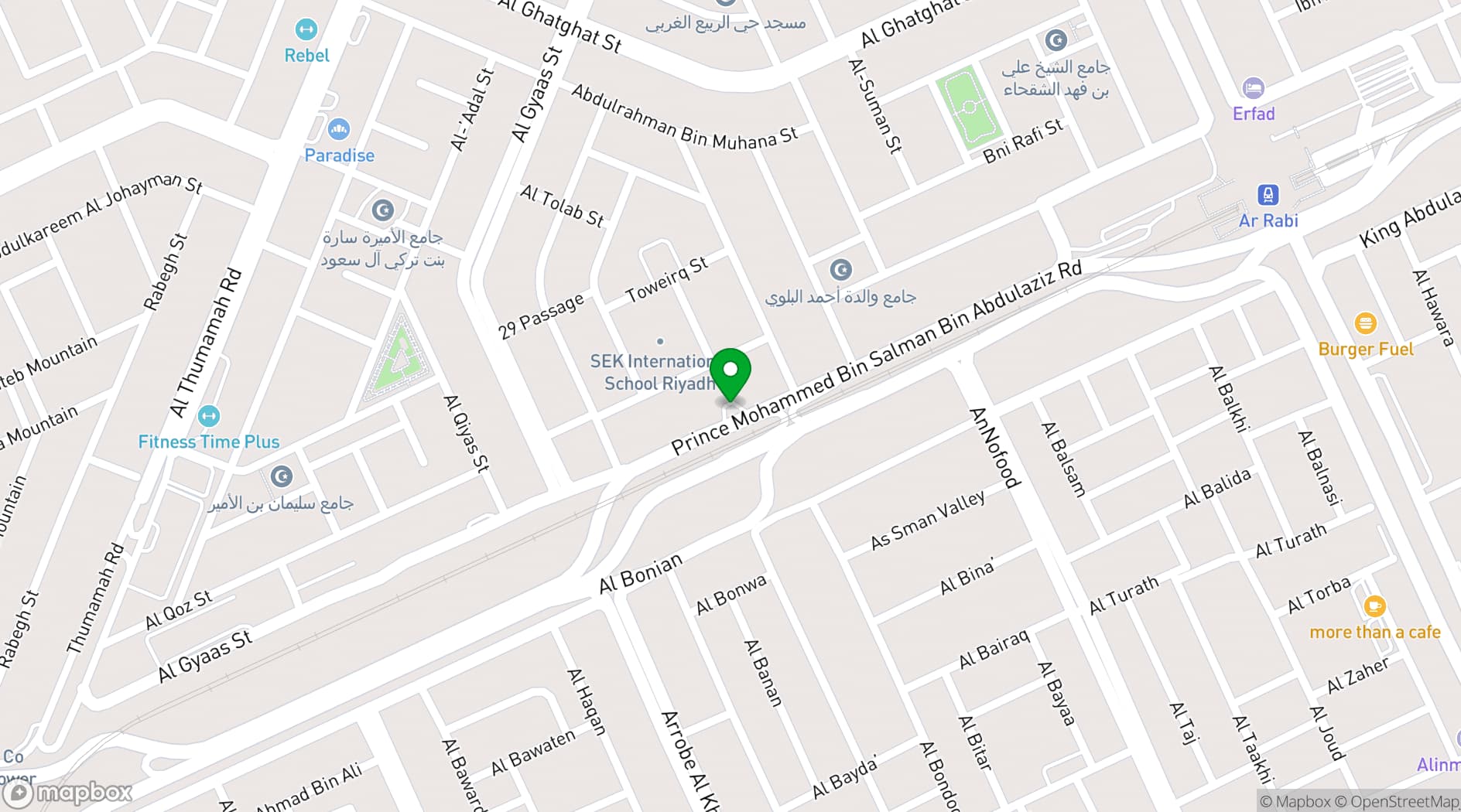 Map showing Mansard Riyadh, A Radisson Collection Hotel