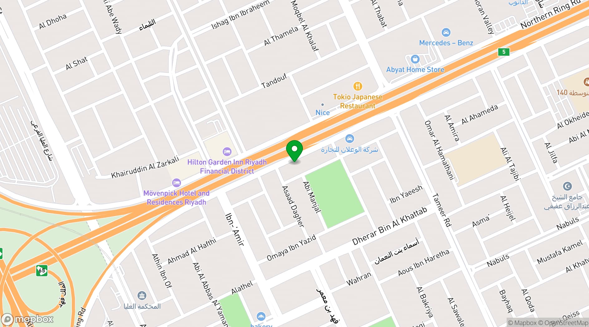 Map showing DoubleTree by Hilton Riyadh - Al Muroj Business Gate