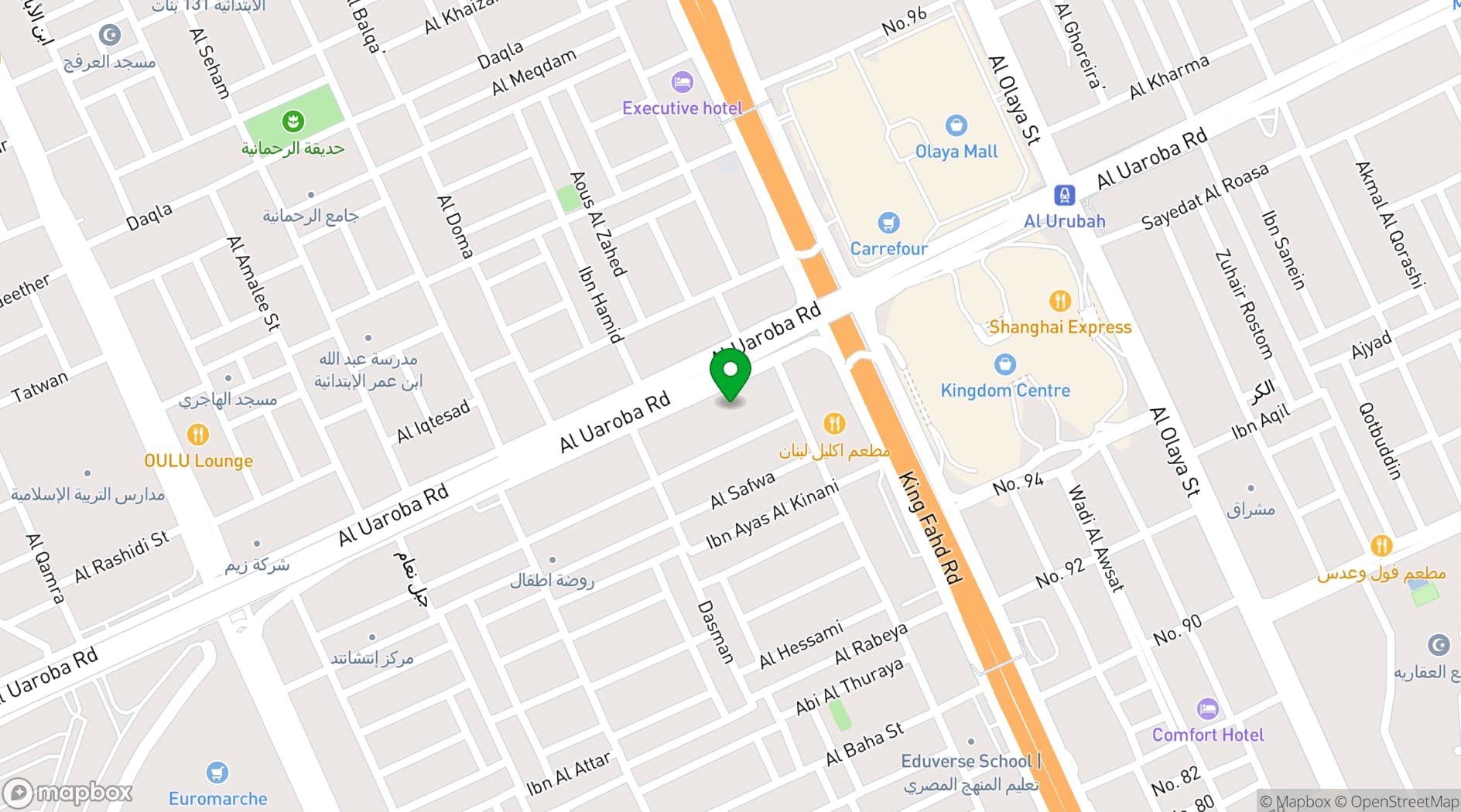 Map showing Carawan AlFahad Hotel