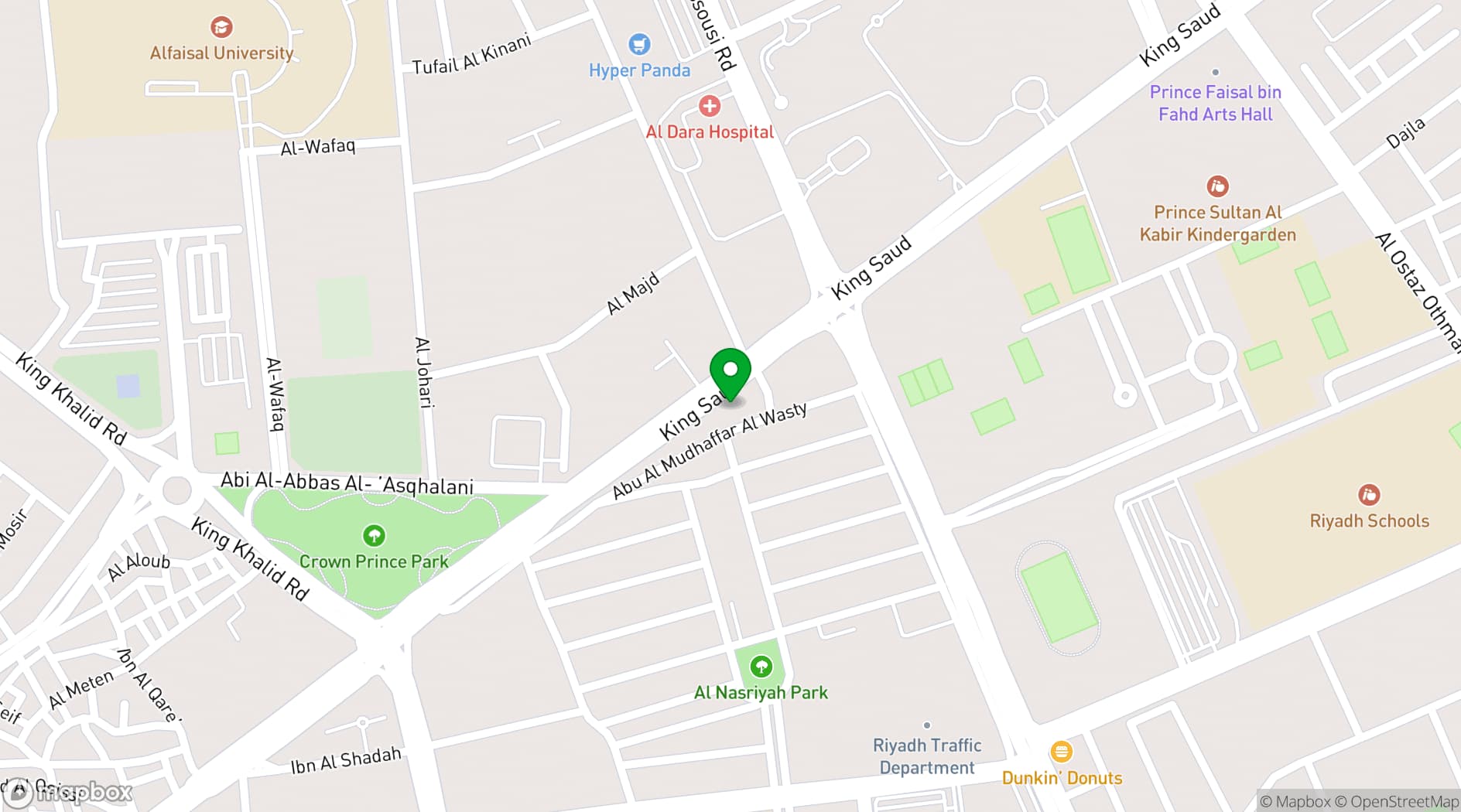 Map showing Hotel Golden Tulip Riyadh