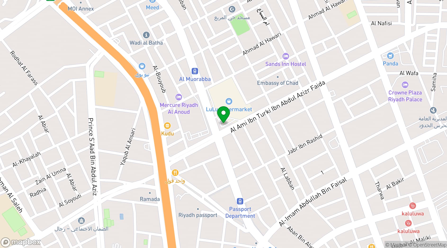 Map showing The Avenues – Riyadh
