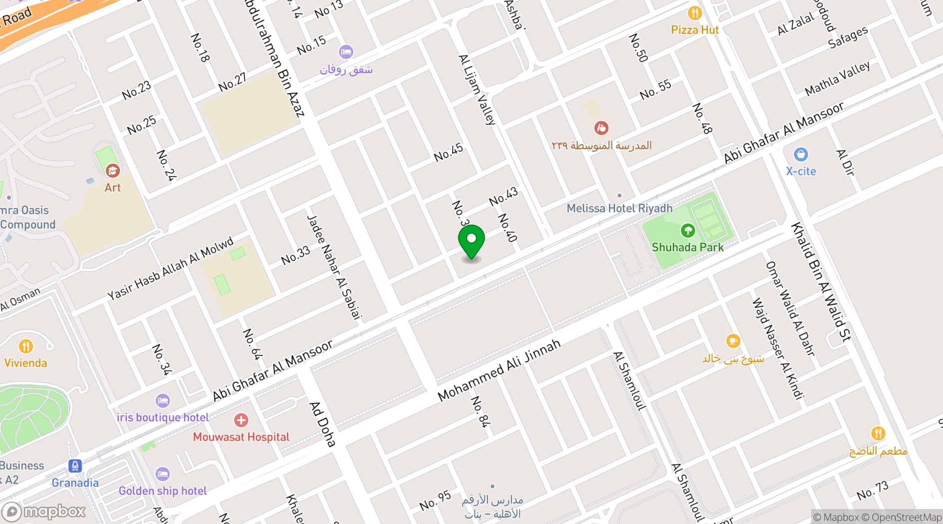 Map showing Meral Crown Hotel