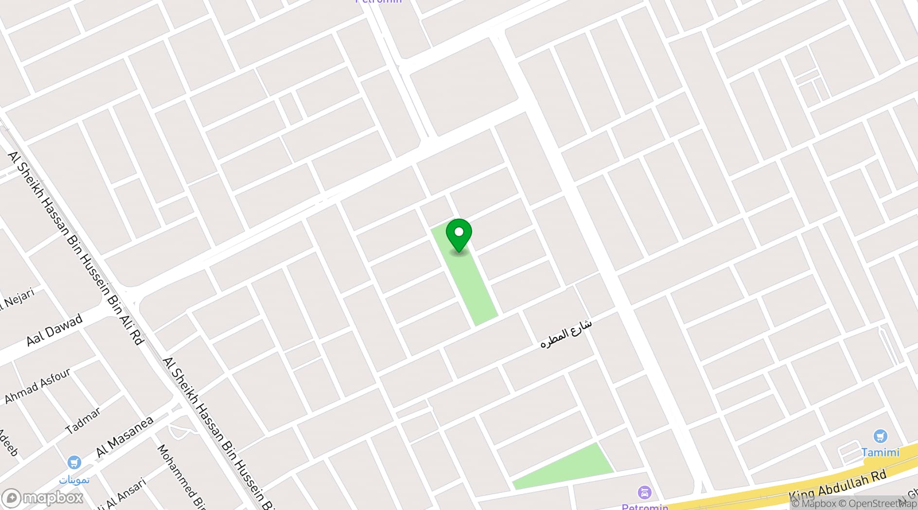 Map showing Al Farhan Suites Ishbillia