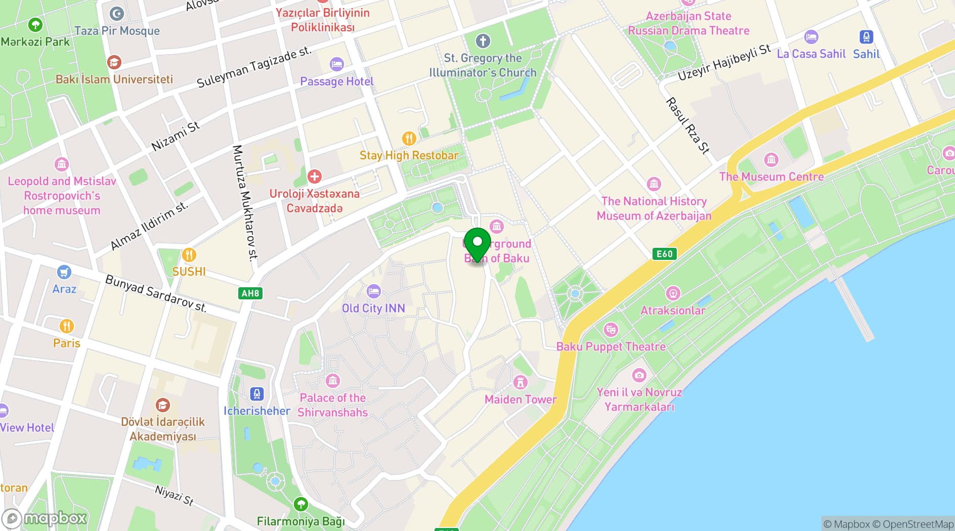 Map showing Shah Palace Hotel