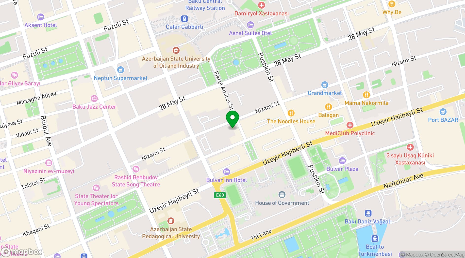 Map showing The Landmark Business Center