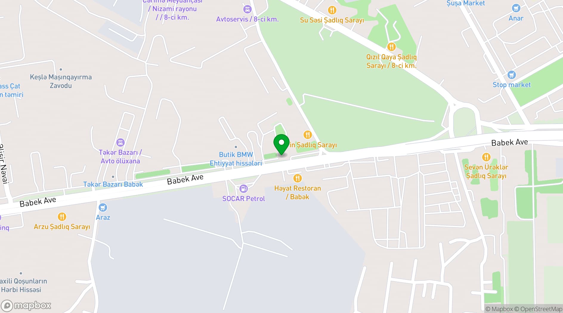 Map showing Astoria Hotel Baku