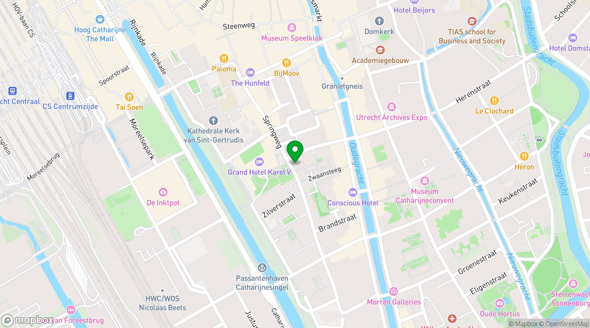 Map showing Restaurant Blauw