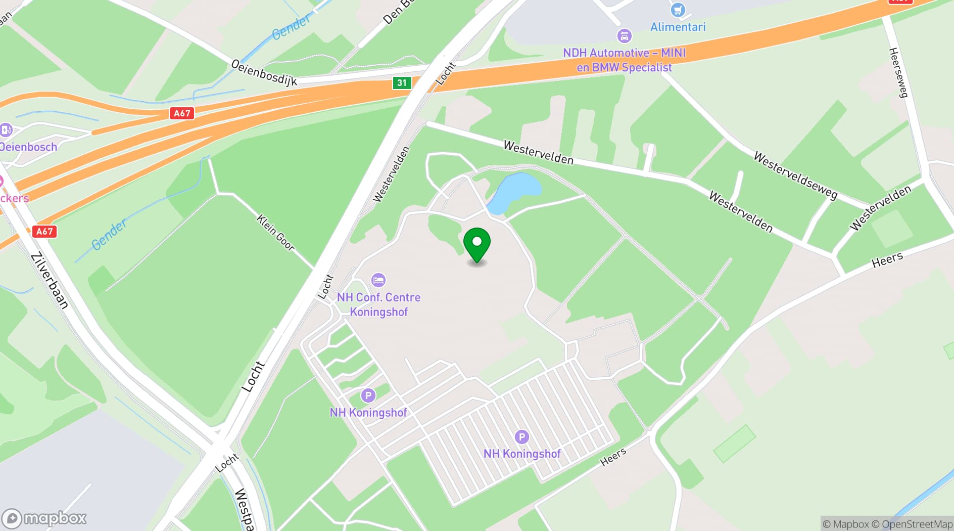 Map showing Hotel NH Eindhoven Conference Centre Koningshof
