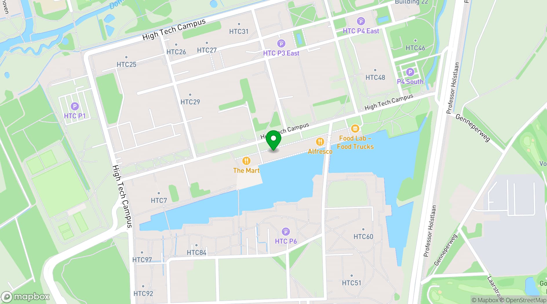 Map showing Conference Center High Tech Campus