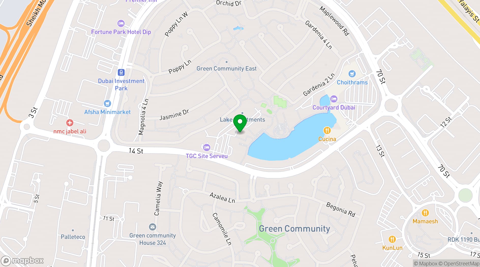 Map showing OneSpace