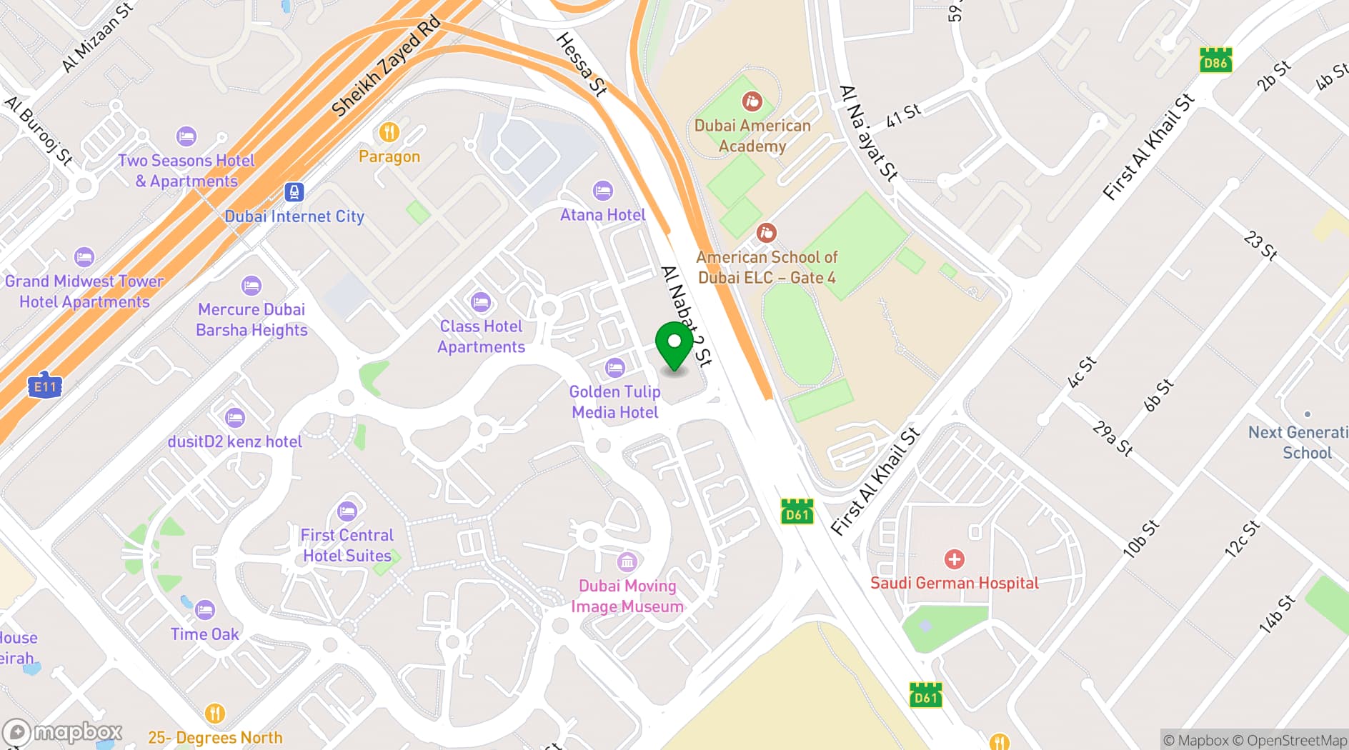 Map showing Media Rotana