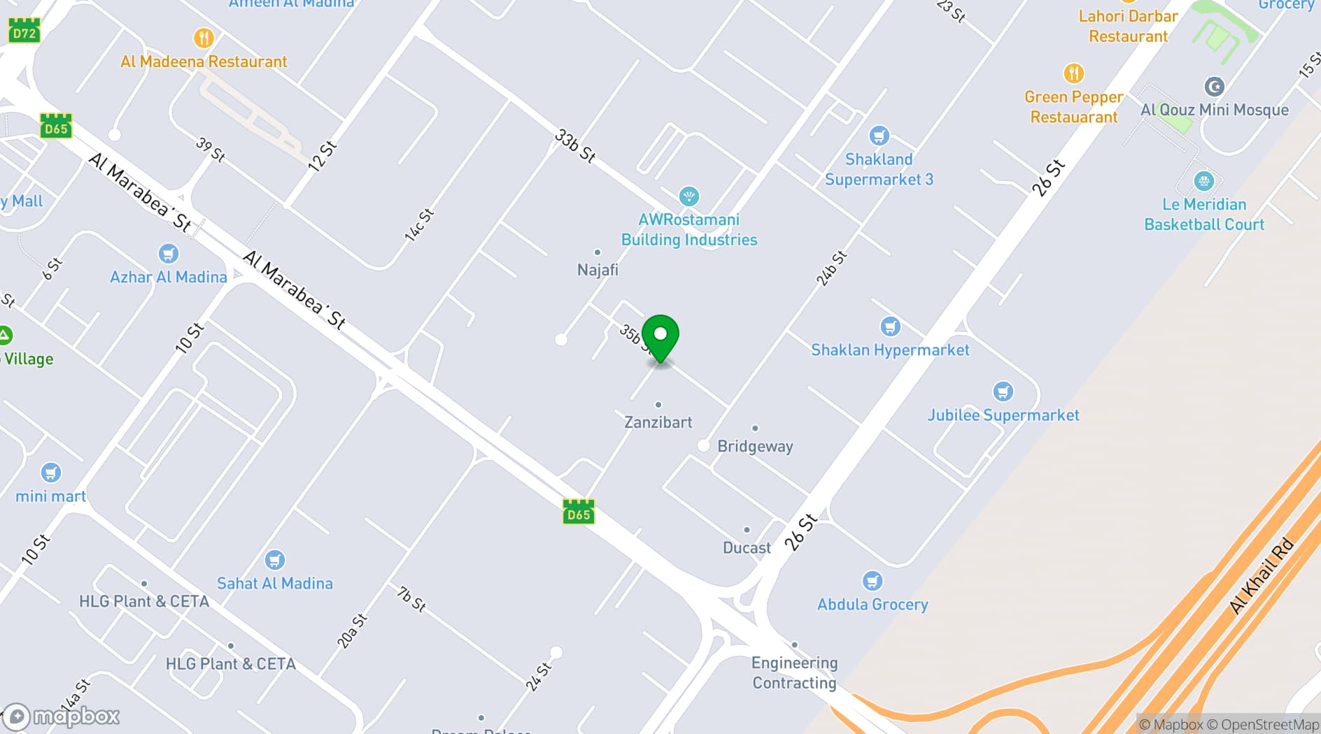 Map showing Pink Pepper Services
