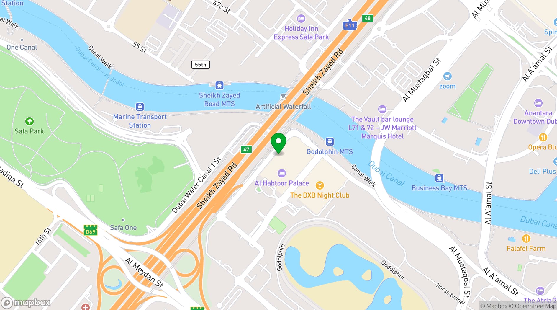 Map showing La Perle by Dragone