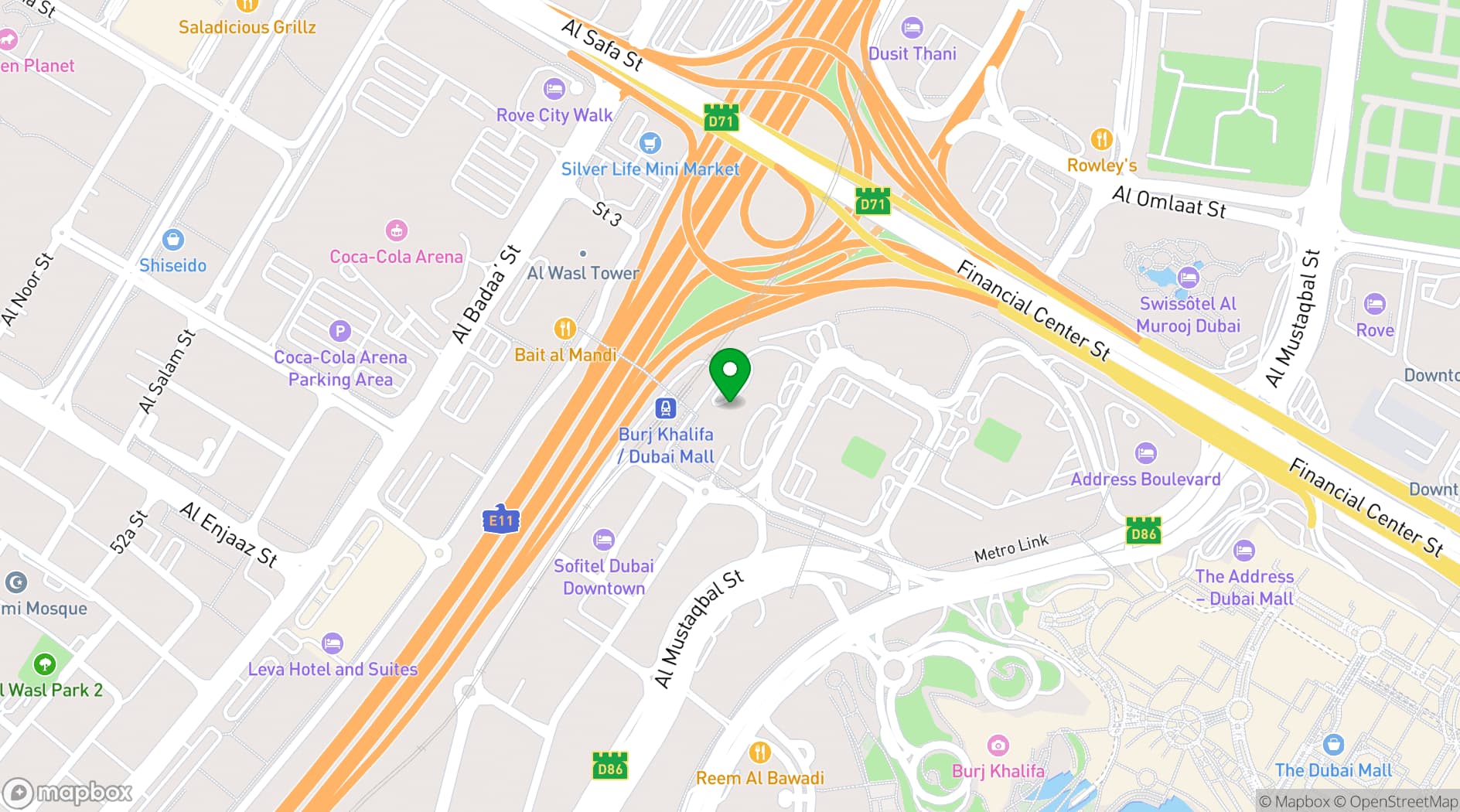 Map showing CÉ LA VI Dubai