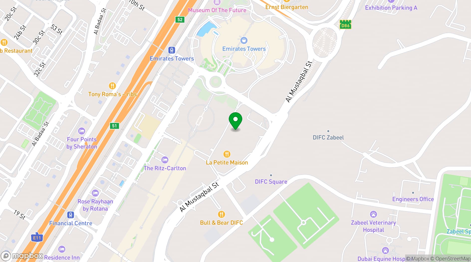 Map showing Chef's Table