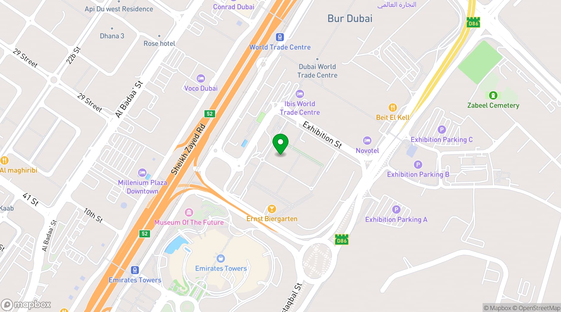 Map showing The Executive Centre