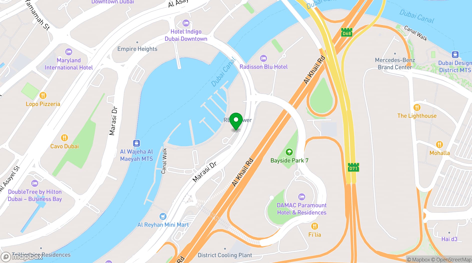 Map showing The Lana