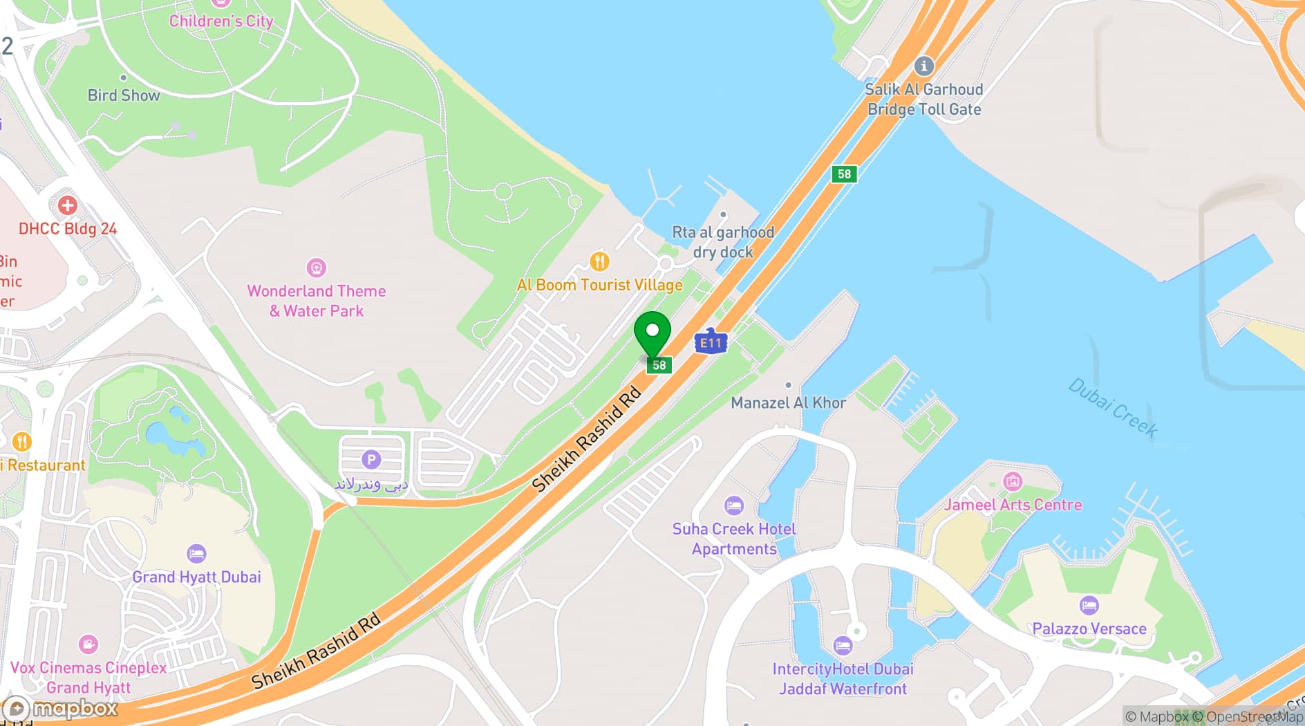 Map showing Sofitel Dubai The Obelisk
