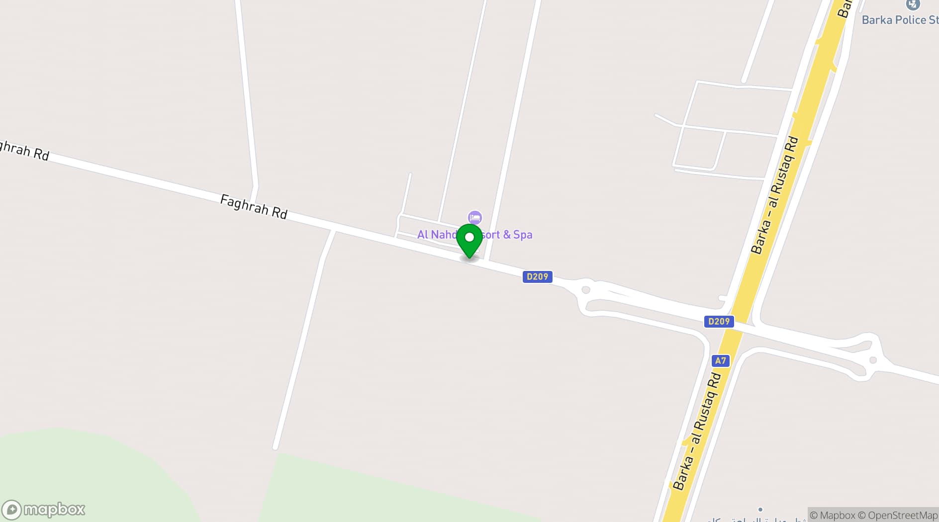 Map showing Al Nahda Resort & Spa