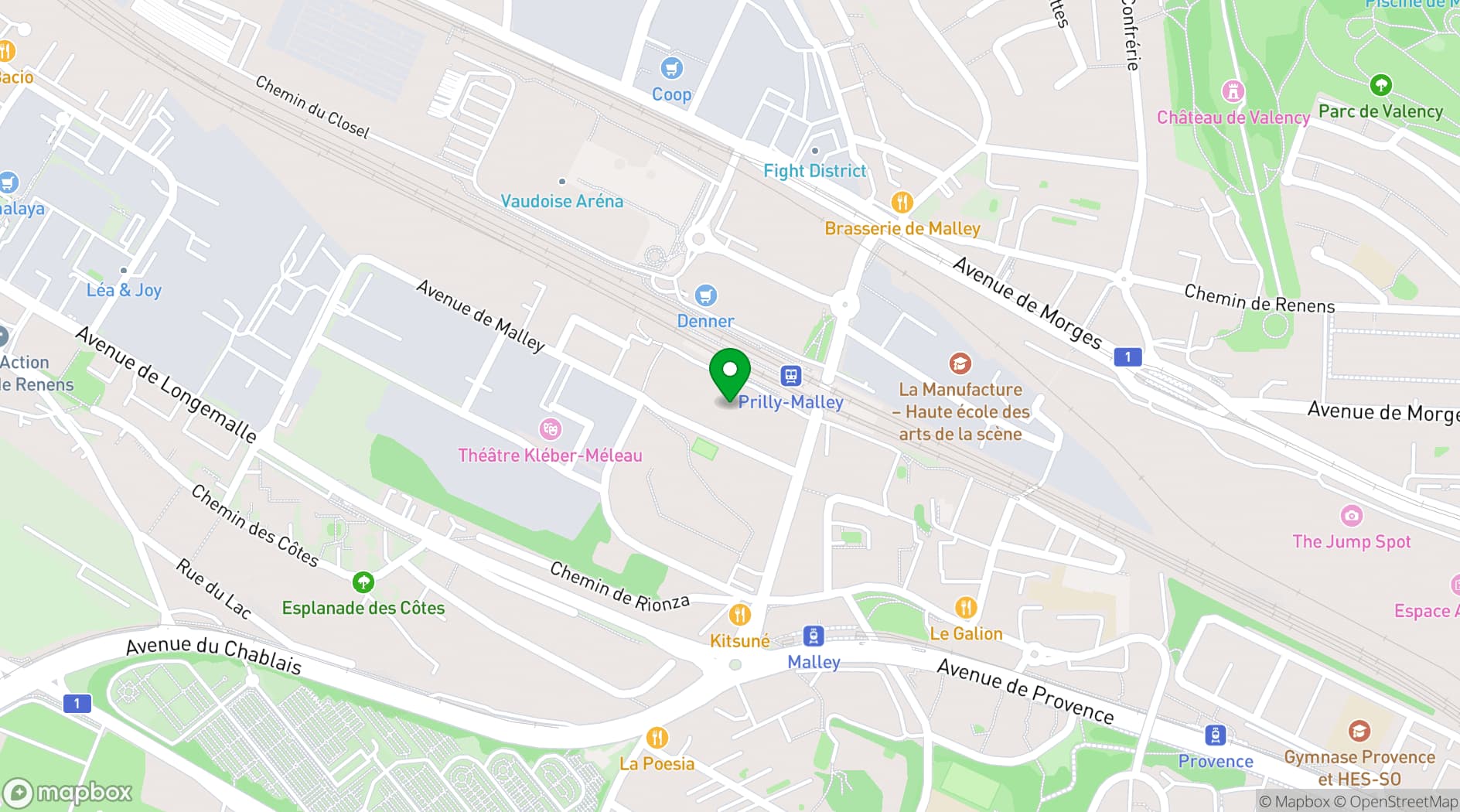 Map showing Central Malley