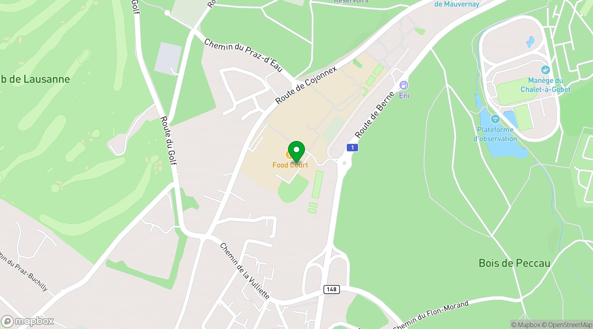 Map showing Le Berceau des Sens