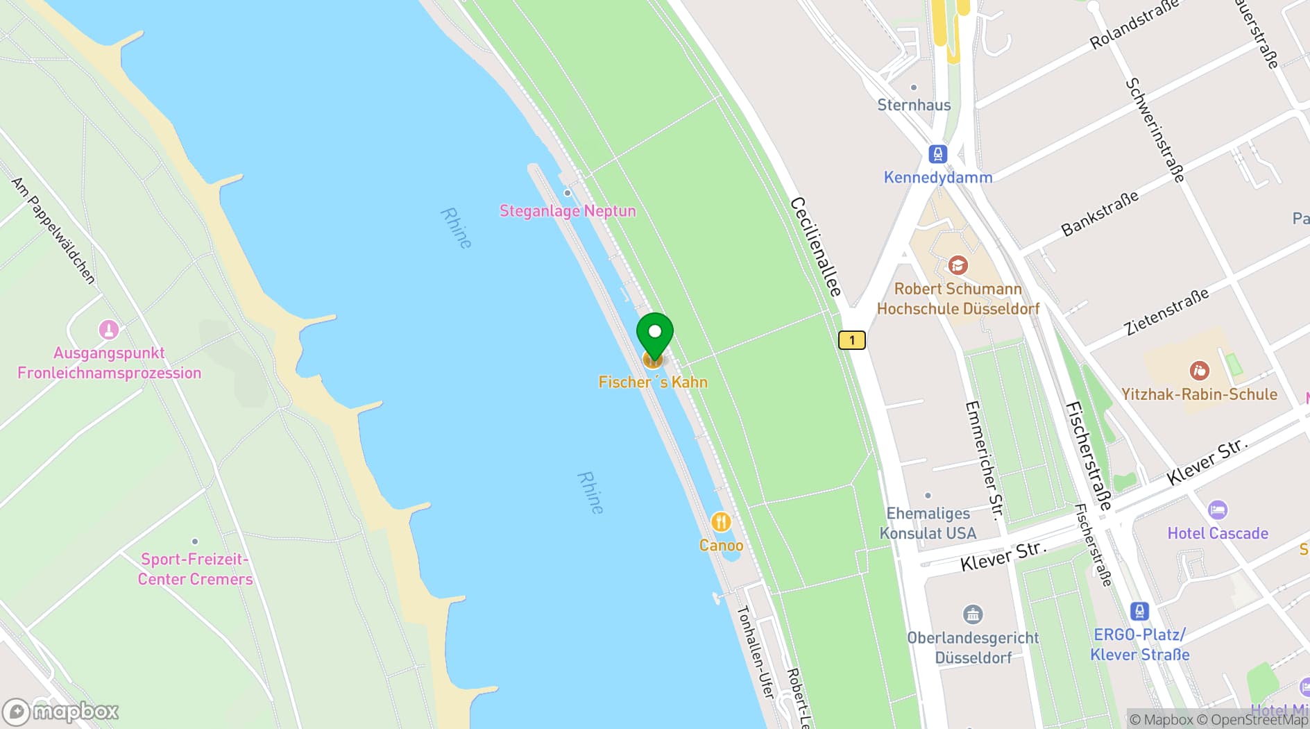 Map showing Fischers Kahn