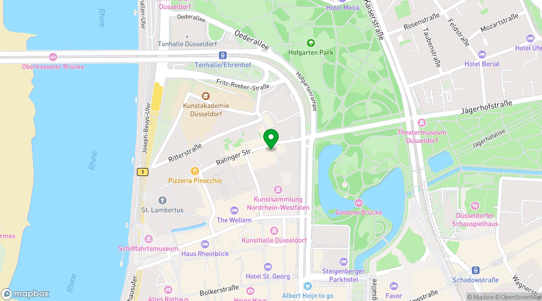 Map showing Schlösser Quartier Bohème