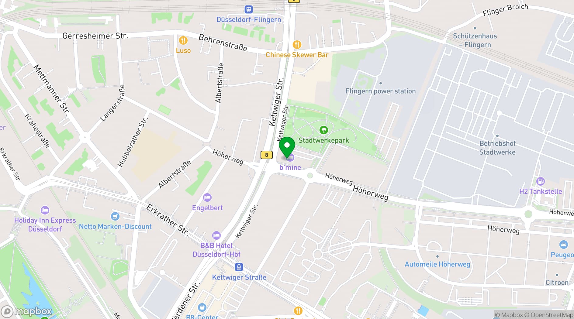 Map showing THE ROOF