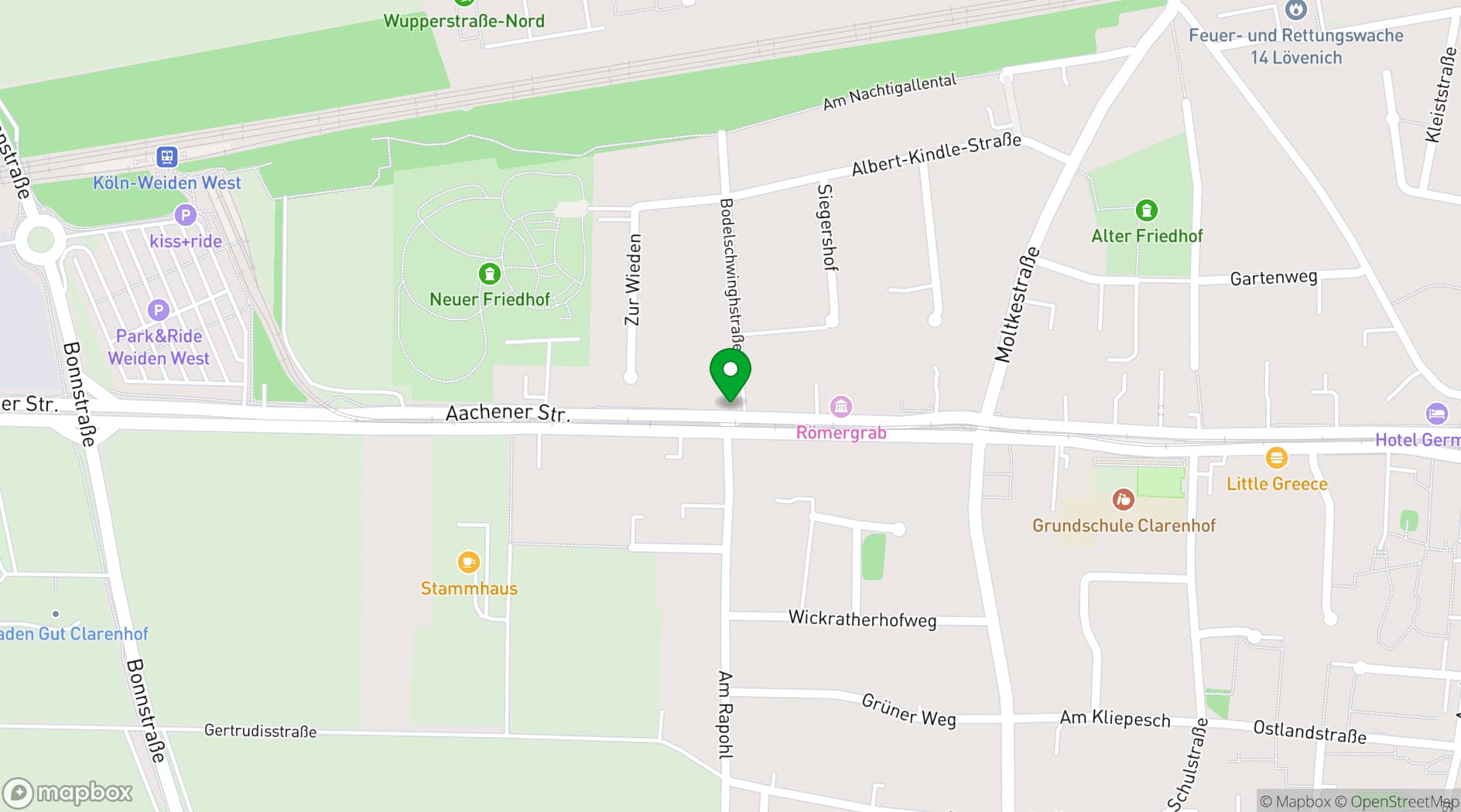Map showing Ameron Collection