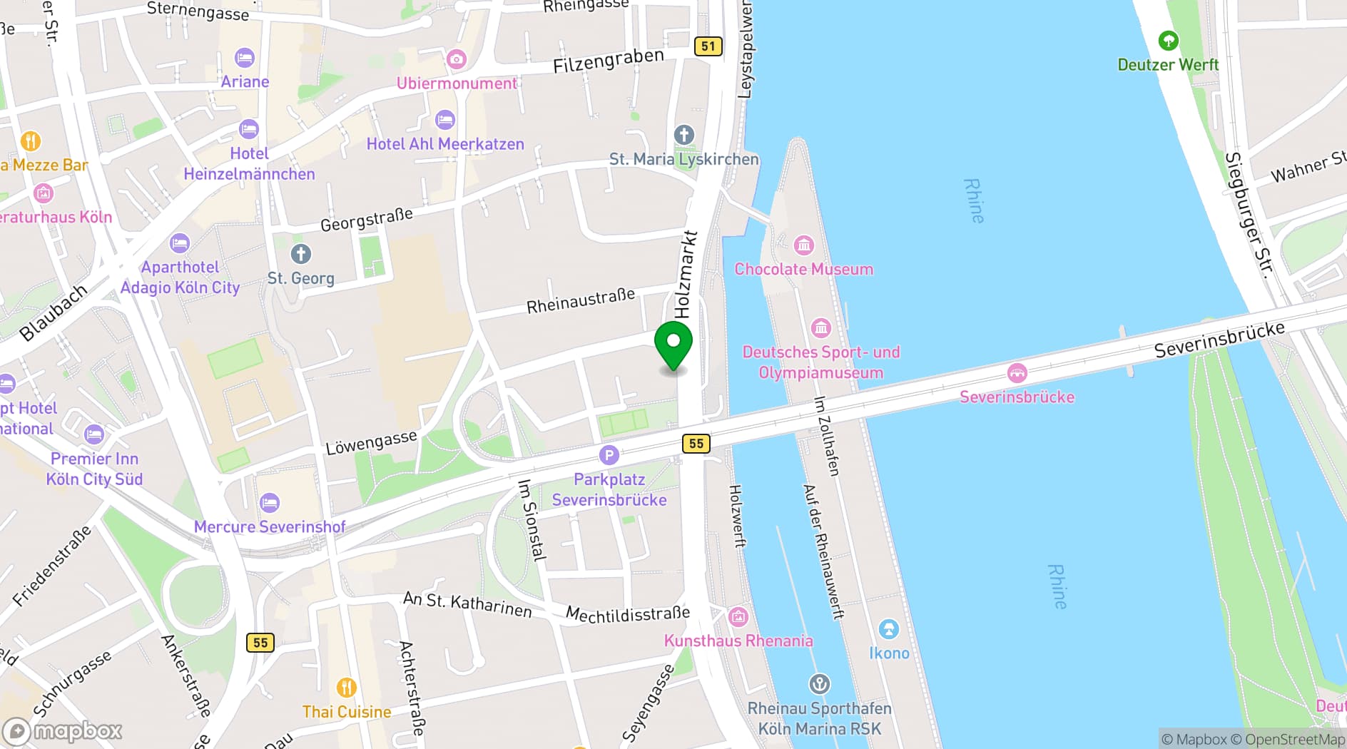 Map showing NH Koeln Altstadt