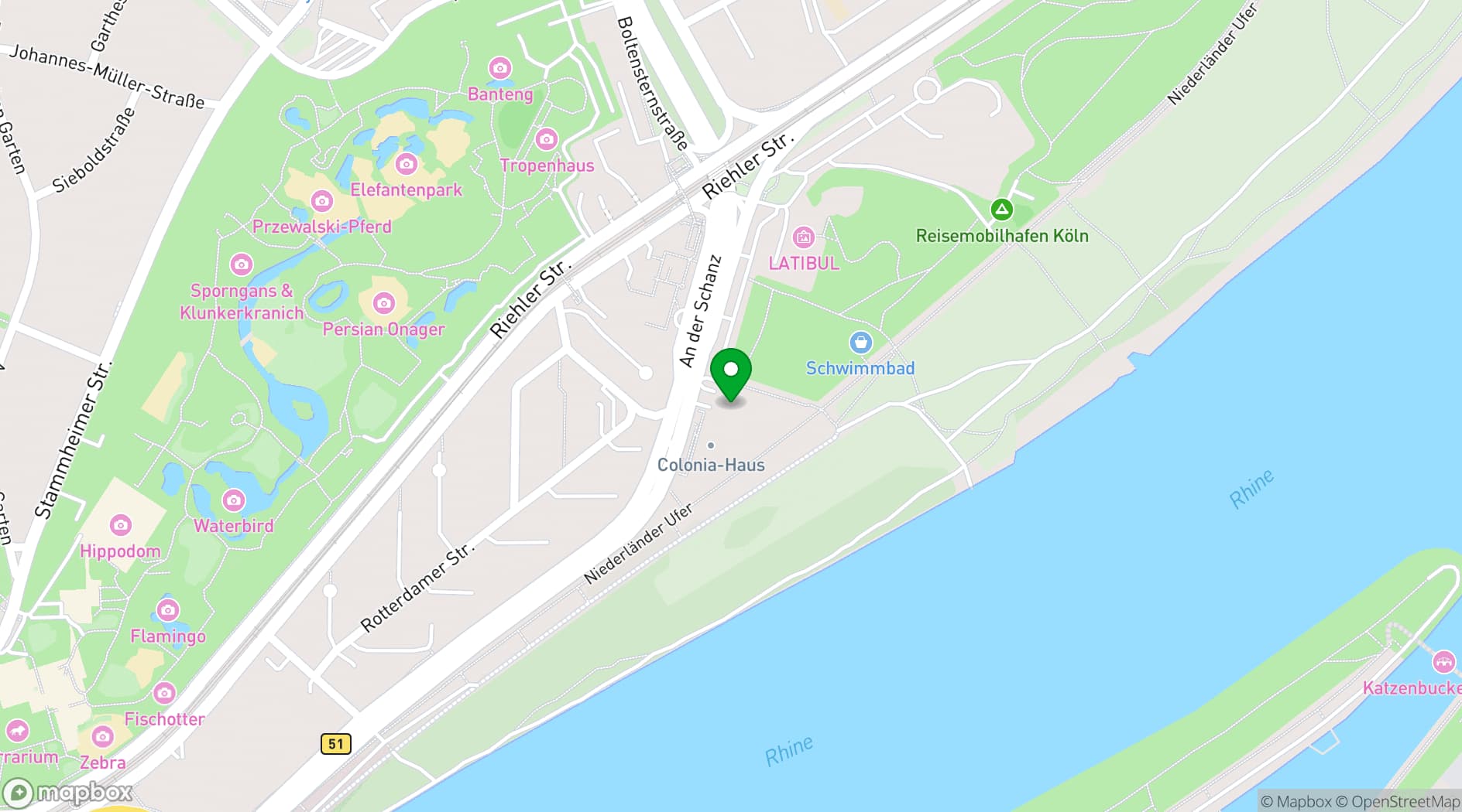 Map showing UP COLOGNE