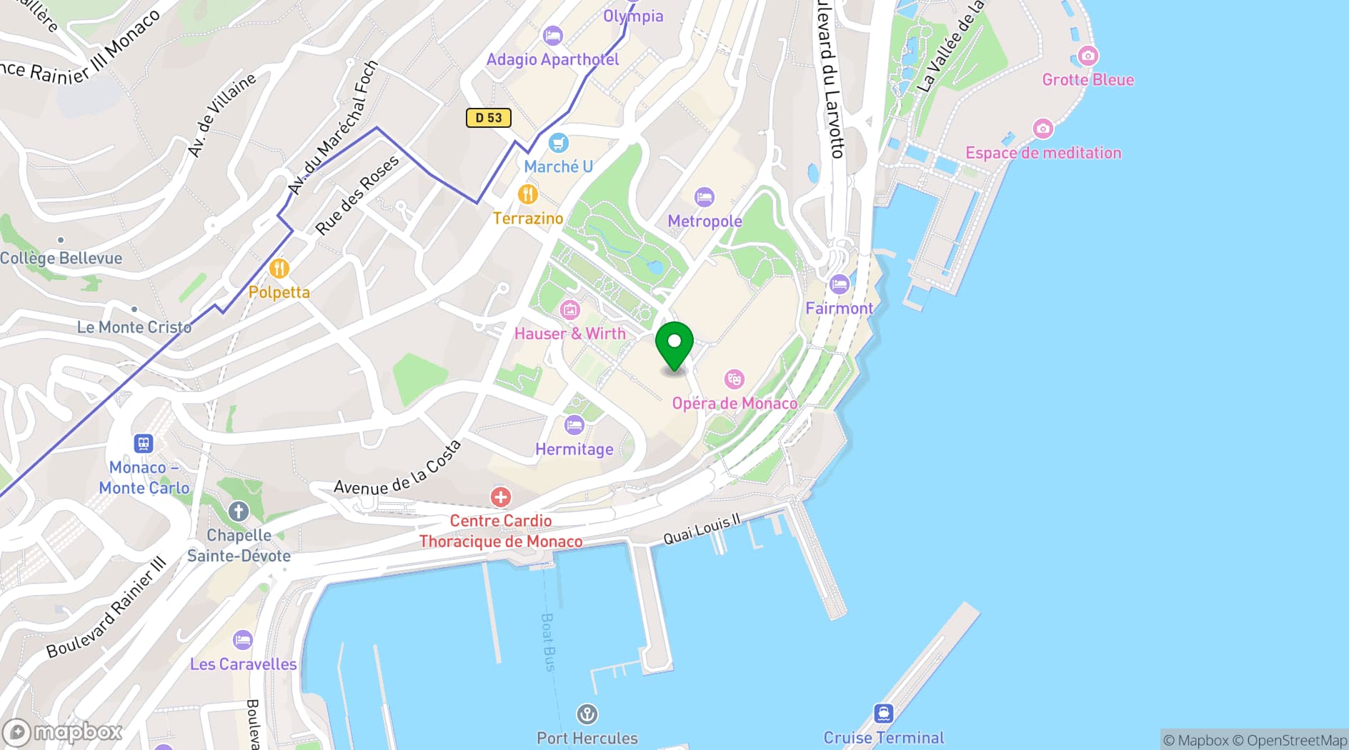 Map showing Salle Empire