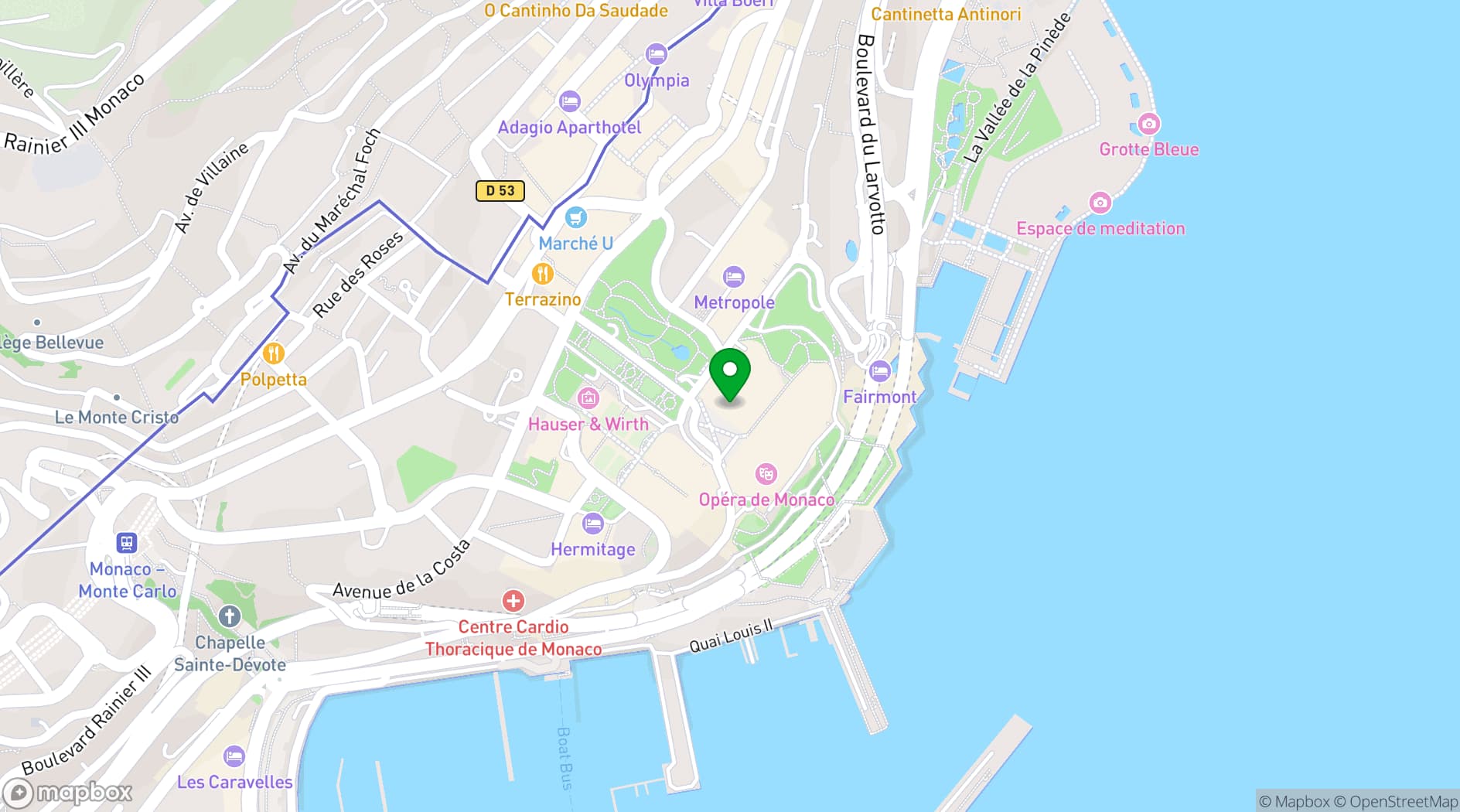 Map showing Salon Tourelles