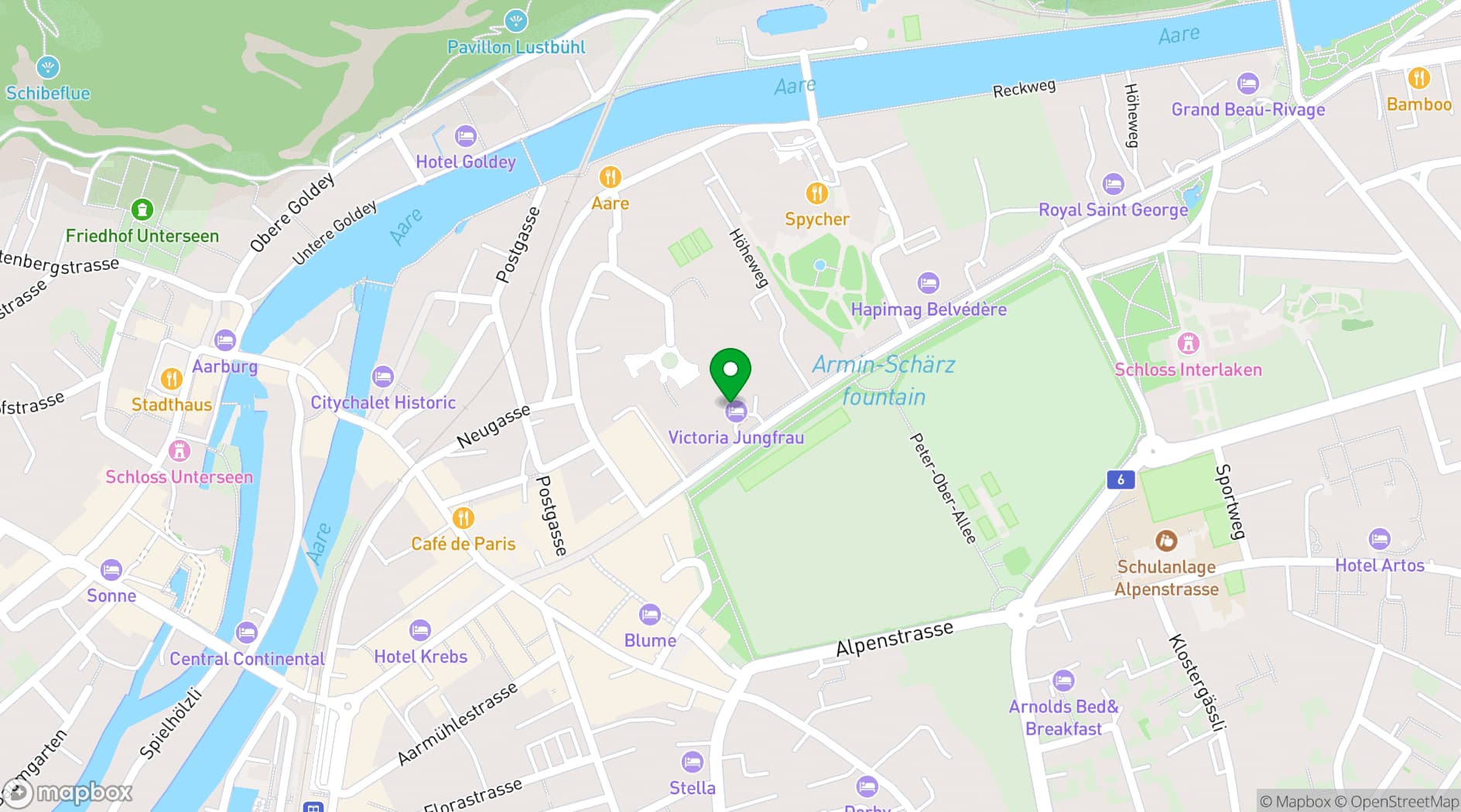 Map showing Victoria-Jungfrau Grand Hotel & Spa