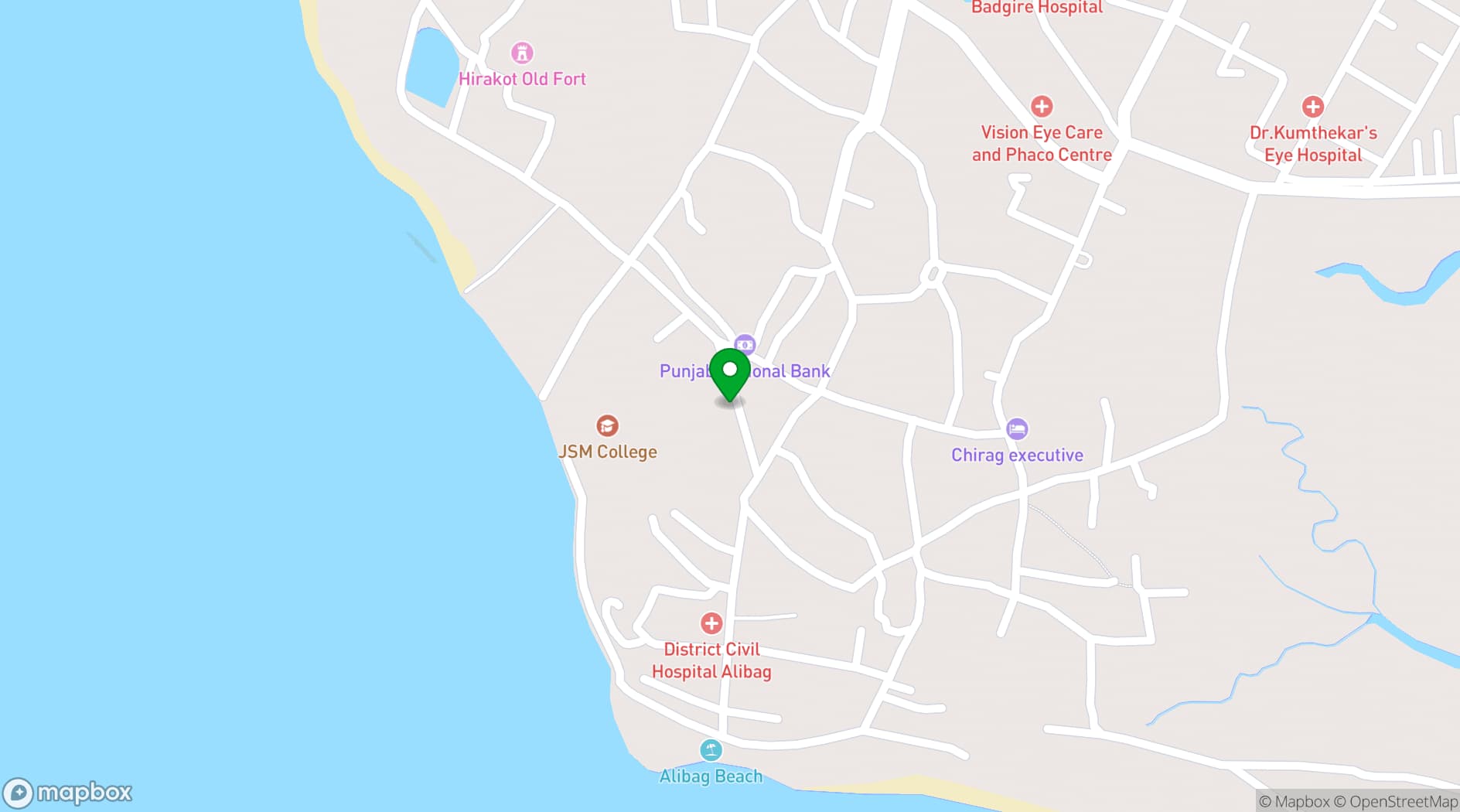 Map showing Sagar Hotel